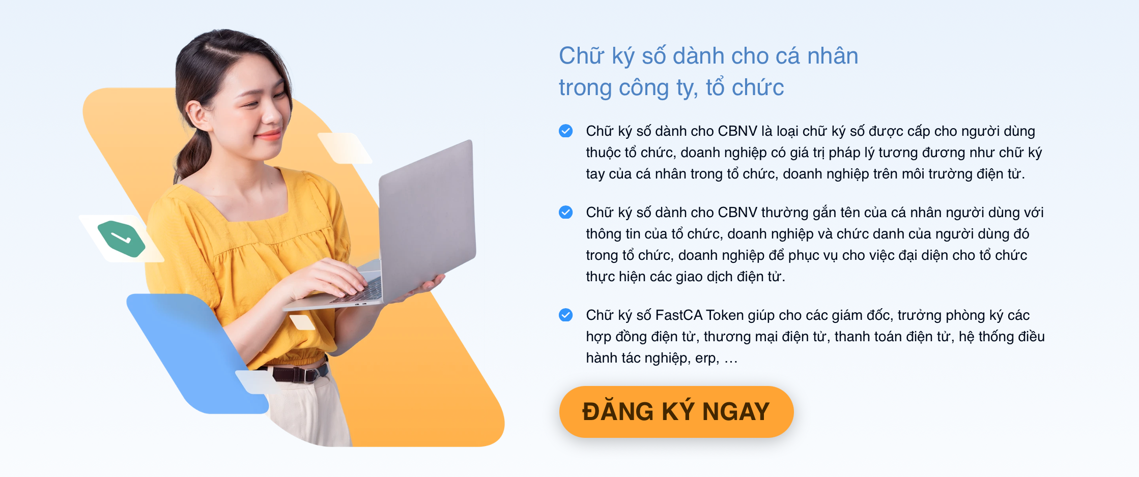 Chữ ký số dành cho cá nhân trong tổ chức