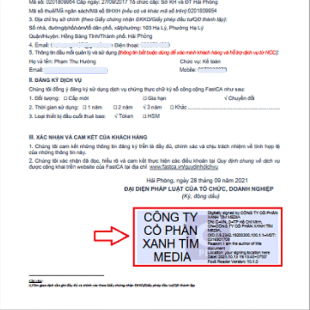 cách ký hợp đồng điện tử bằng chữ ký số FastCA