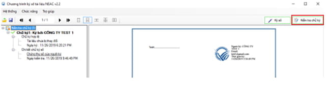 Kiểm tra chữ ký hợp lệ