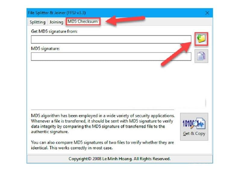 Hướng dẫn cách check MD5