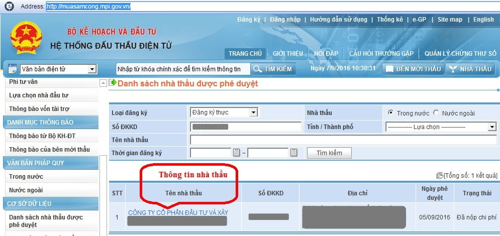 đăng ký đấu thầu qua mạng