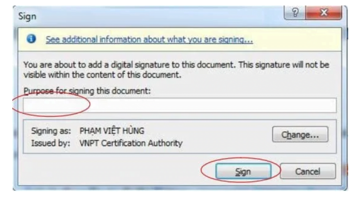hướng dẫn ký số trên file word
