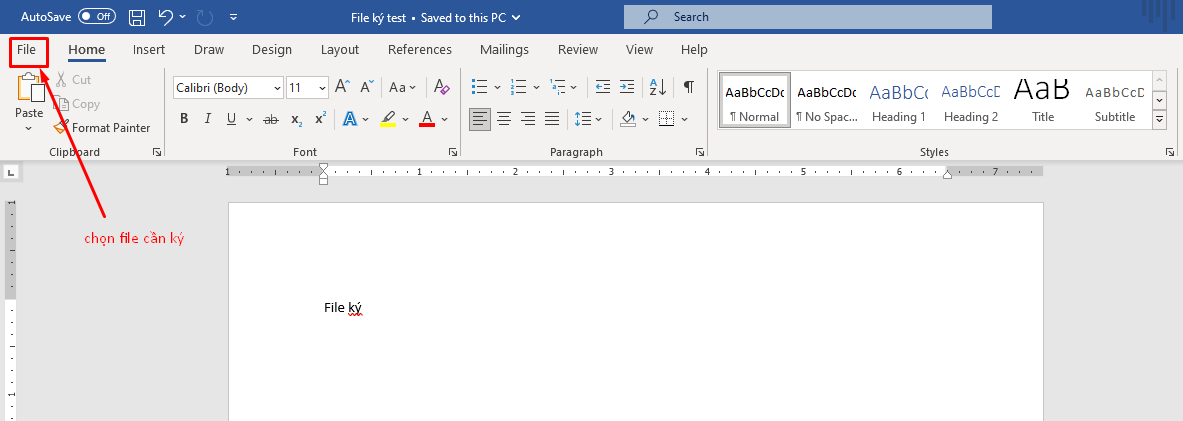 Hướng dẫn ký số trên file Word