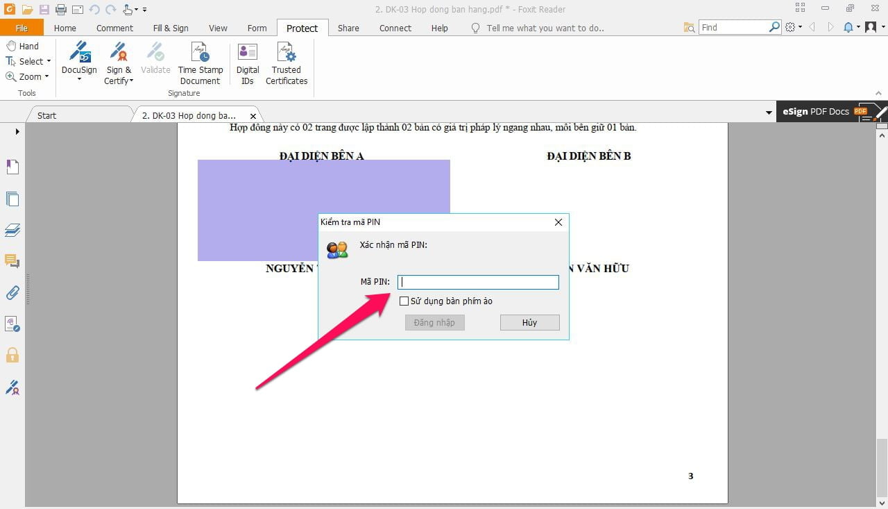 Hướng dẫn ký điện tử file PDF trên phần mềm Foxit Reader