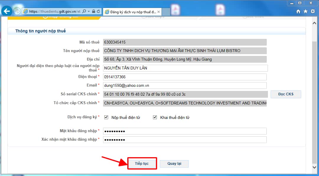 Hướng dẫn đăng ký chữ ký số trên thuế điện tử