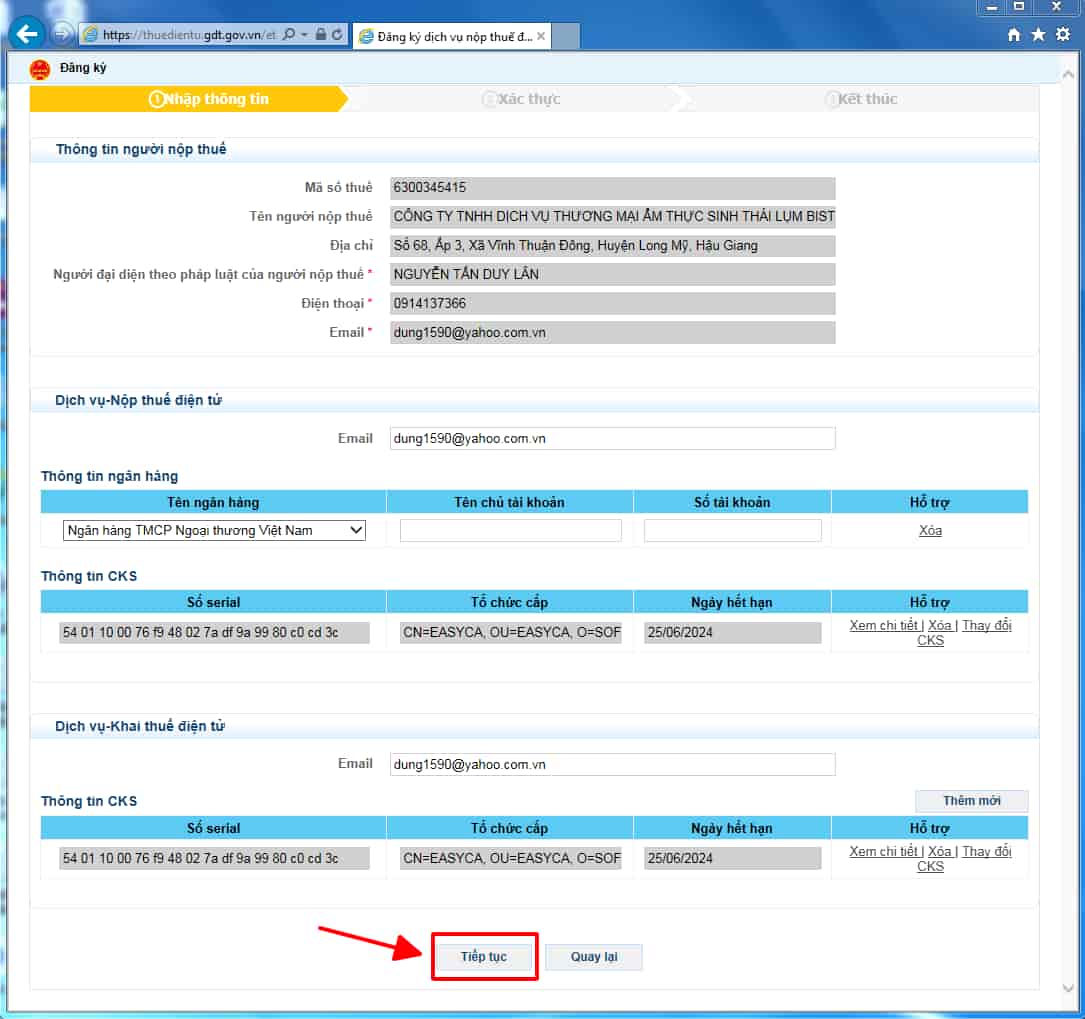Hướng dẫn đăng ký chữ ký số trên thuế điện tử
