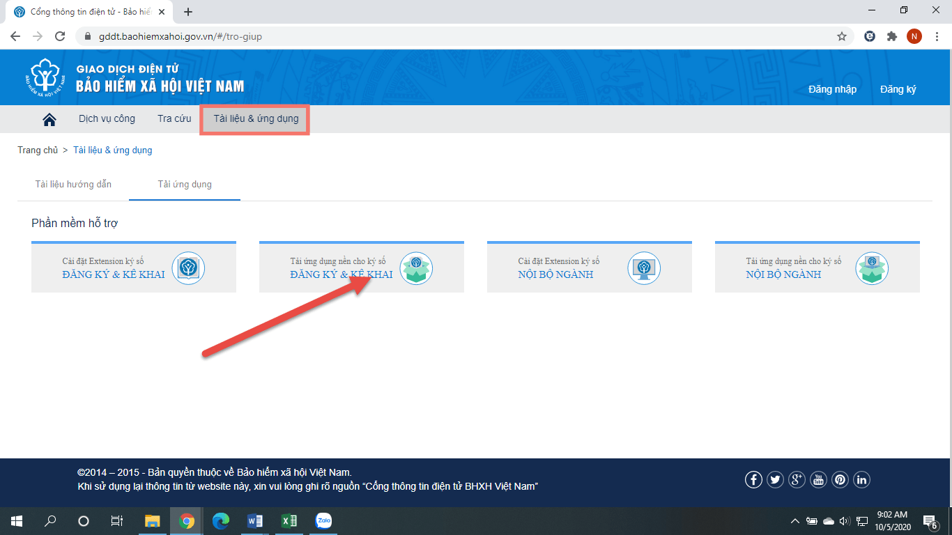 cài đặt Extension và ứng dụng nền ký số