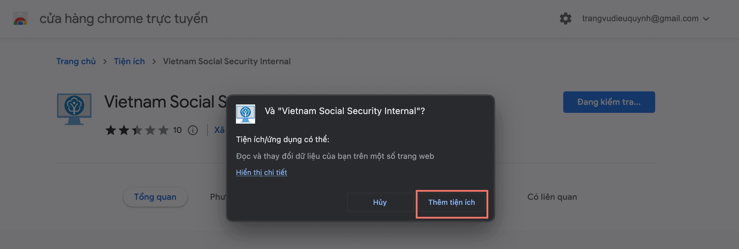 cài đặt Extension và ứng dụng nền ký số