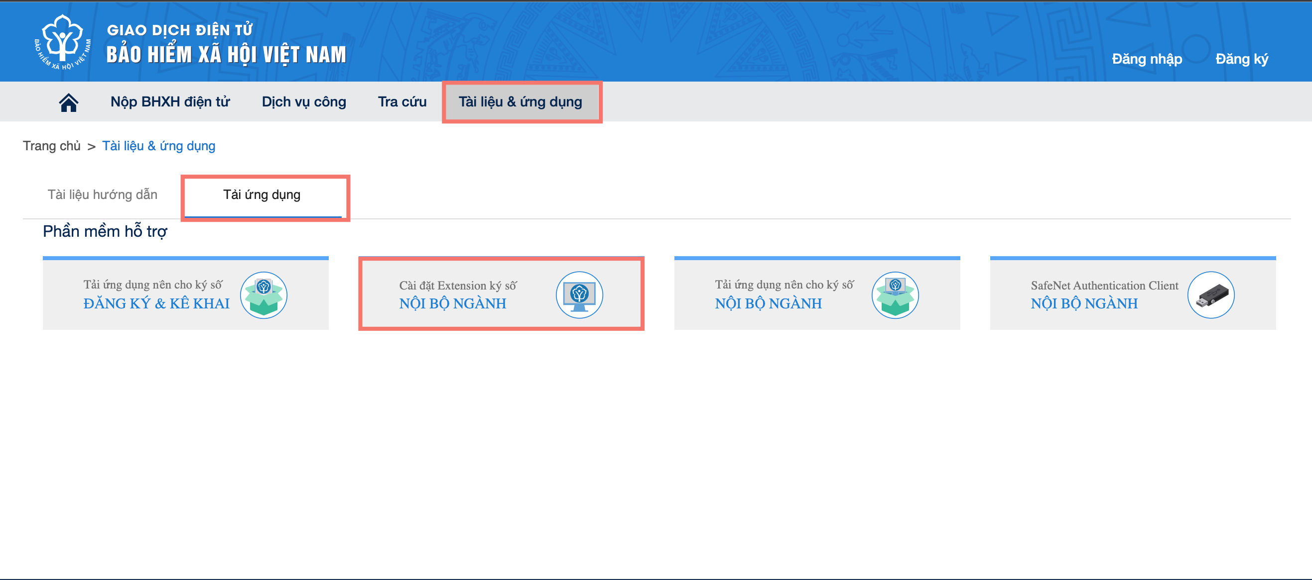 cài đặt Extension và ứng dụng nền ký số