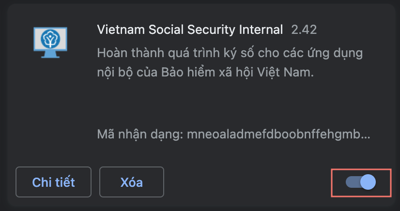 cài đặt Extension và ứng dụng nền ký số