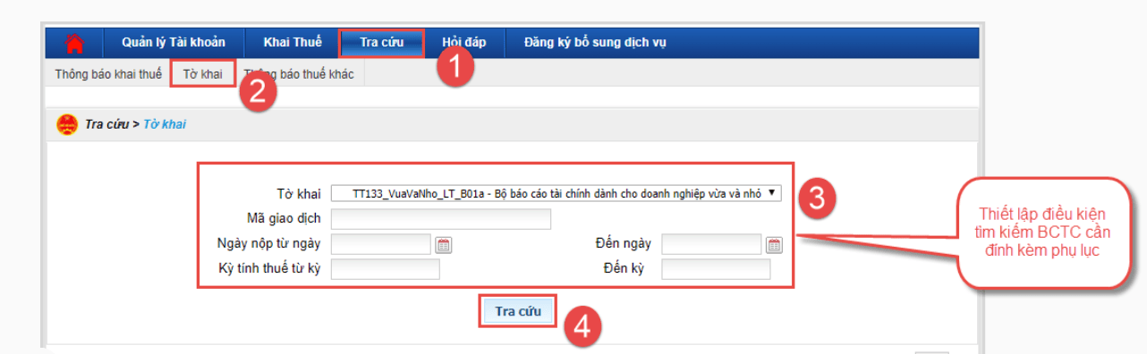 Hướng dẫn nộp thuyết minh báo cáo tài chính qua mạng