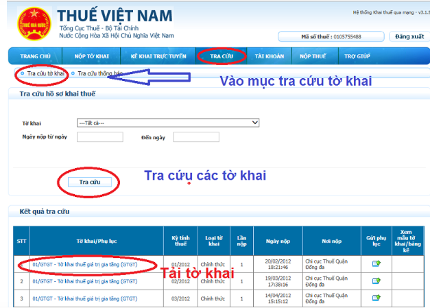 Kiểm tra thời hạn chữ ký số qua tờ khai được ký điện tử