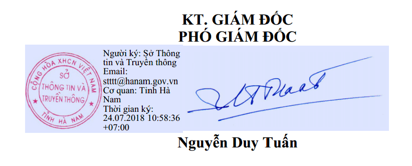 Mẫu chữ ký điện tử cho cá nhân trong tổ chức
