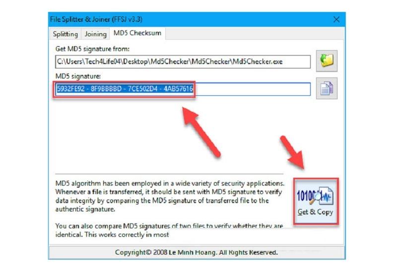 Hướng dẫn cách check MD5