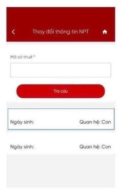 thay đổi nội dung đăng ký thuế