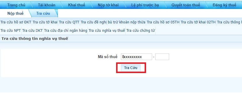tra cứu nợ thuế tncn 2025