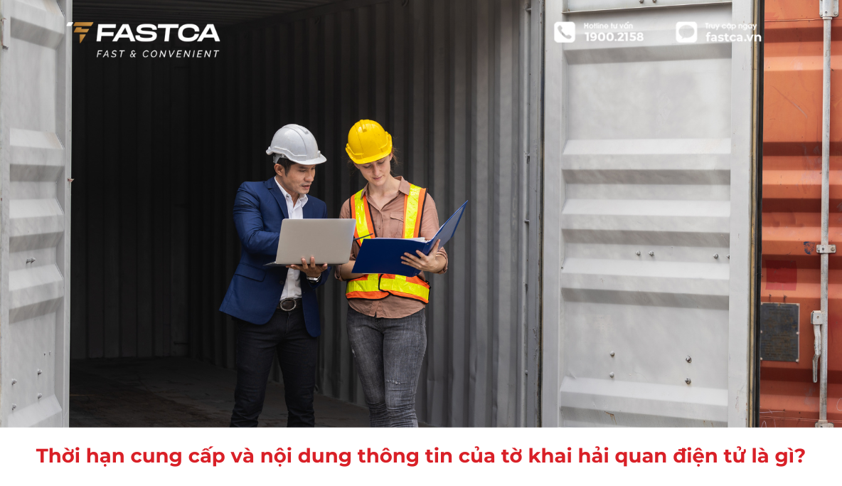 Thời hạn cung cấp và nội dung thông tin của tờ khai hải quan điện tử là gì?